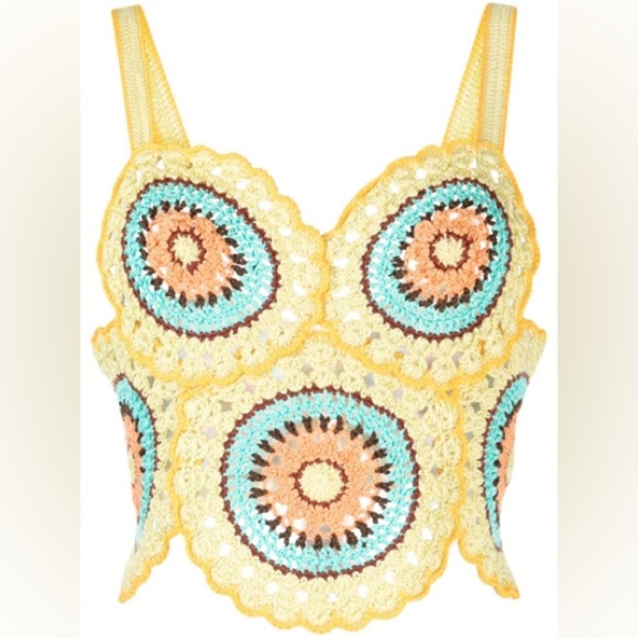 Ulla Johnson- OLIVIA TIE-BACK CROCHET CROP TOP 🌸HOST PIC🌸 - Picture 6 of 12